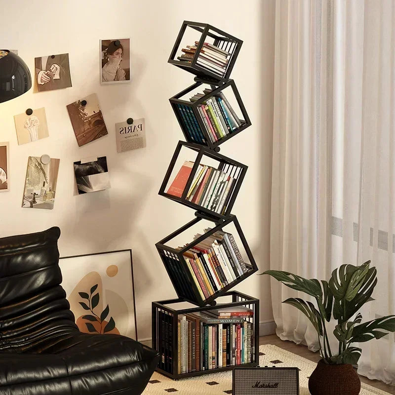 Rotating Boxes Bookshelf  / Storage Rack