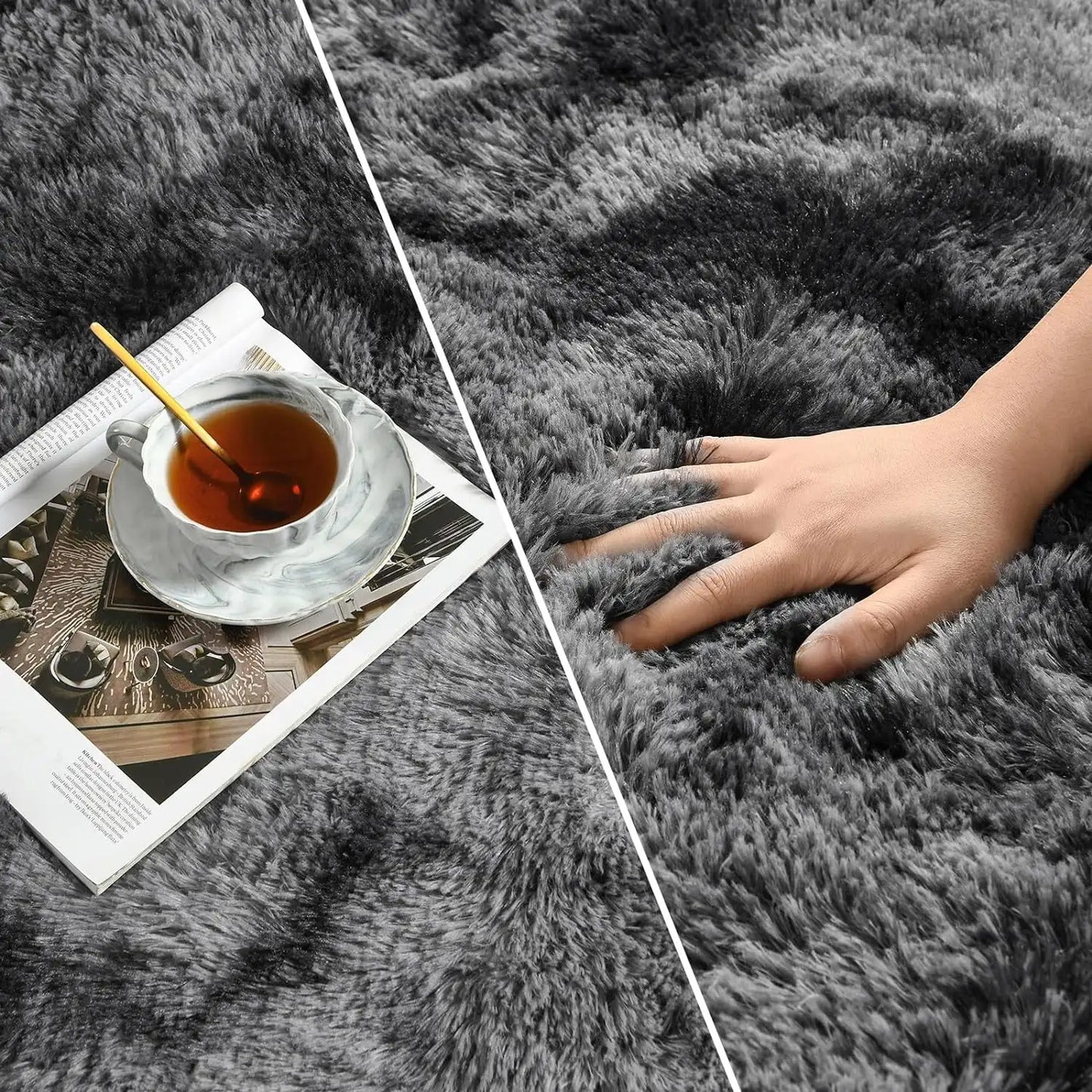 Super Soft Large Plush Tie Dye Velvet Rugs