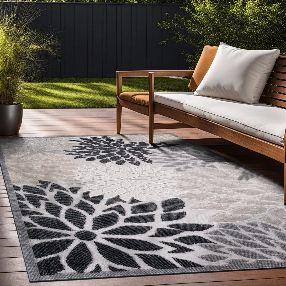 Washable Outdoor Rug – Non-Shedding, Easy-to-Clean Patio Carpet for Indoor & Outdoor Use – Ideal for Porch, Garden, Living Room