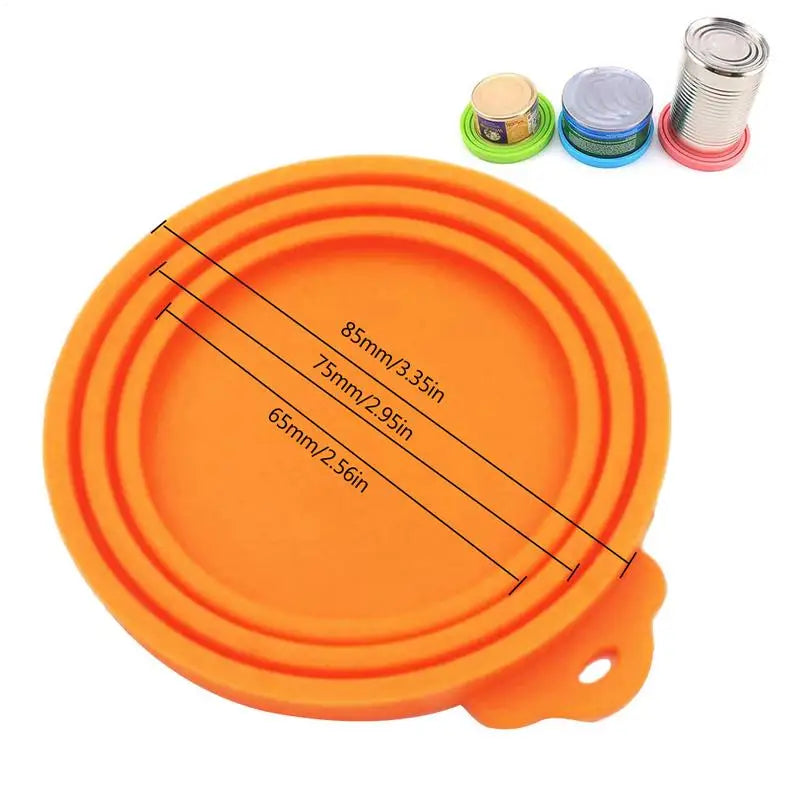 Reusable Silicone Pet Food Can Lid – Universal Fit Dog & Cat Food Cover – BPA-Free Storage Seal Cap for Cans – Daily Pet Feeding Supply