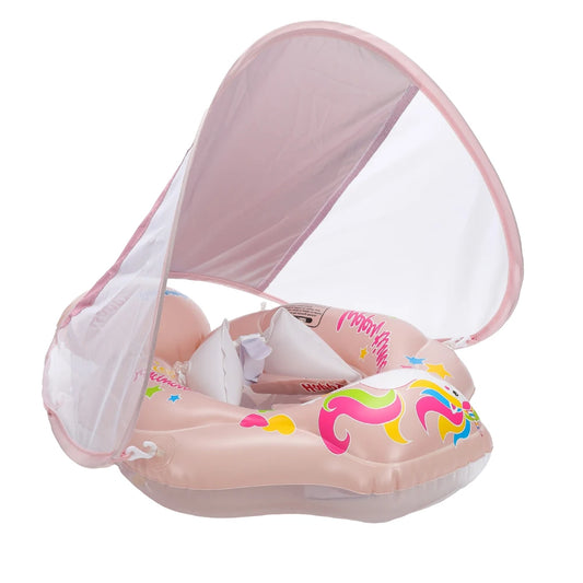 Inflatable Infant Floating Ring with Canapy for shade
