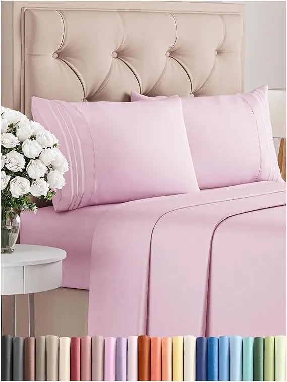 California King 4-Piece Sheet Set – Soft, Breathable & Cooling Hotel Luxury Bedding for Women, Men, Kids & Teens
