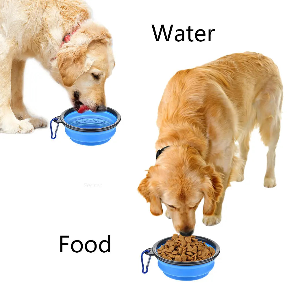 Collapsible Pet Silicone Food or Water Bowl
