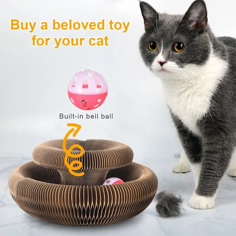 Organ cat scratching cat toy with bell