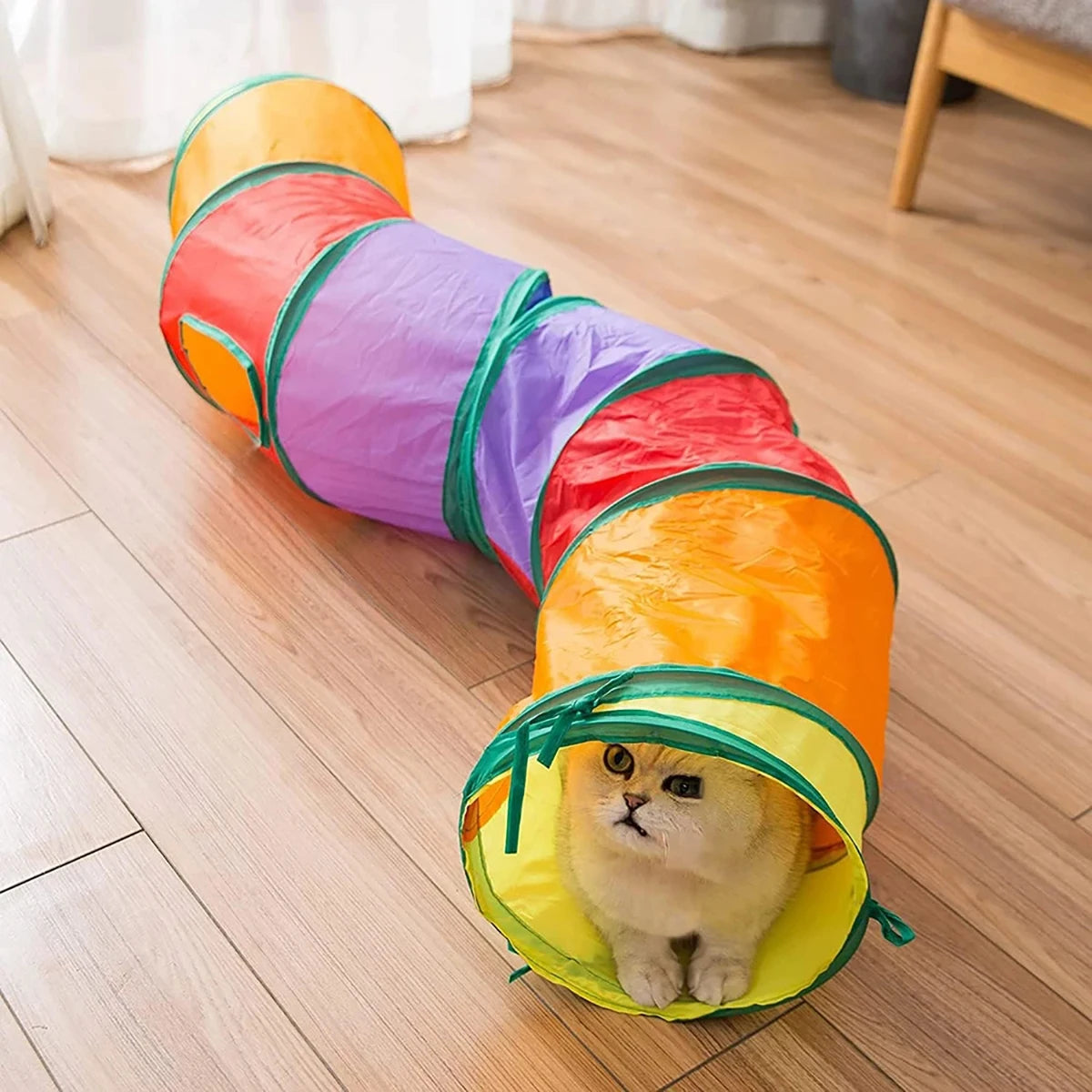 Foldable Interactive Pet Tunnel Toy - Fun, Engaging and Space-Saving Playtime