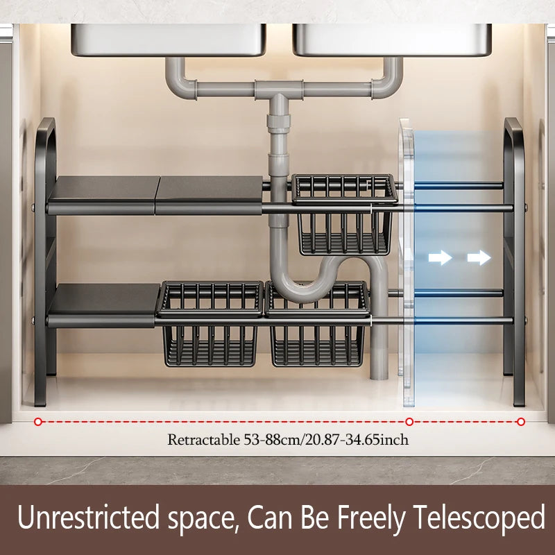 Multipurpose Expandable Cabinet Shelf / Storage Rack for under the Sink