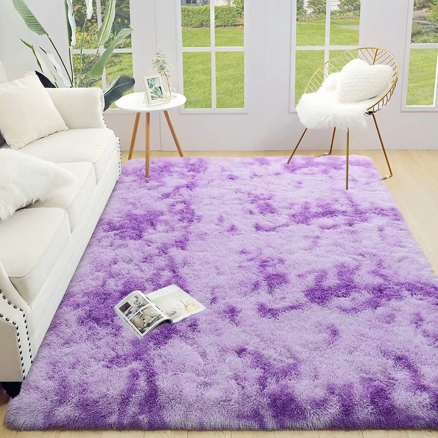 Super Soft Large Plush Tie Dye Velvet Rugs