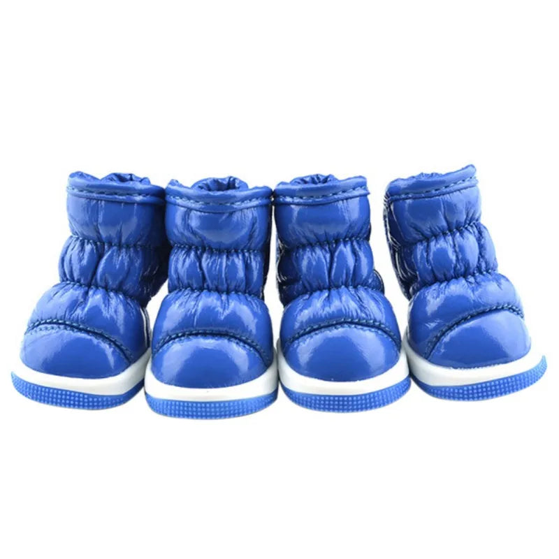 4PCS Pet Dog Winter Rain Shoes – Waterproof Snow Boots for Small & Medium Dogs, Anti-Slip Puppy Footwear