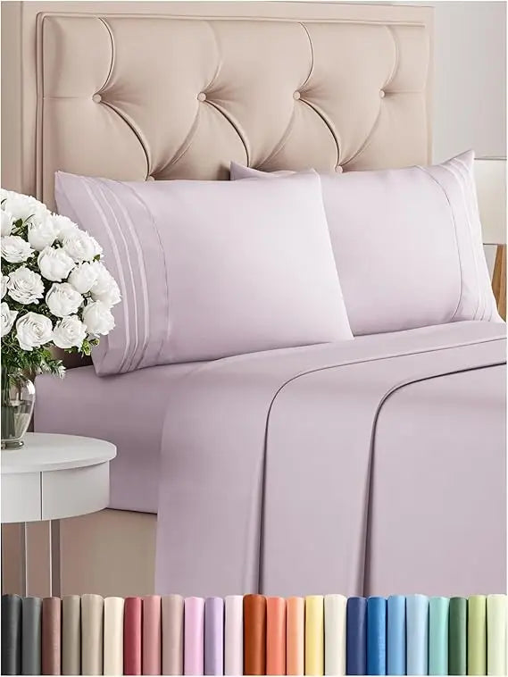 California King 4-Piece Sheet Set – Soft, Breathable & Cooling Hotel Luxury Bedding for Women, Men, Kids & Teens