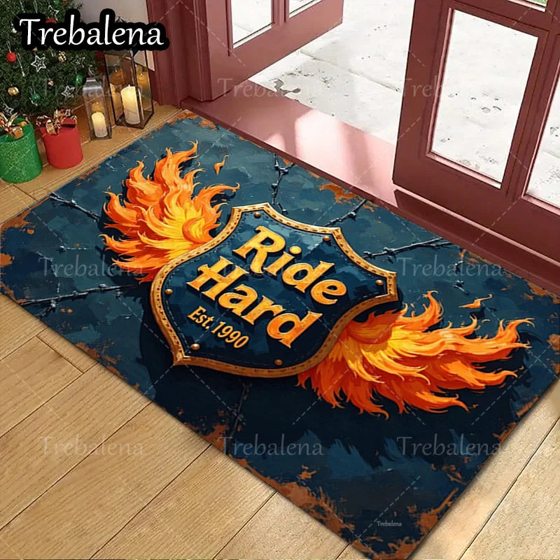 1pc Welcome Door Mat – American Flag Eagle Shield Patriotic Floor Mat