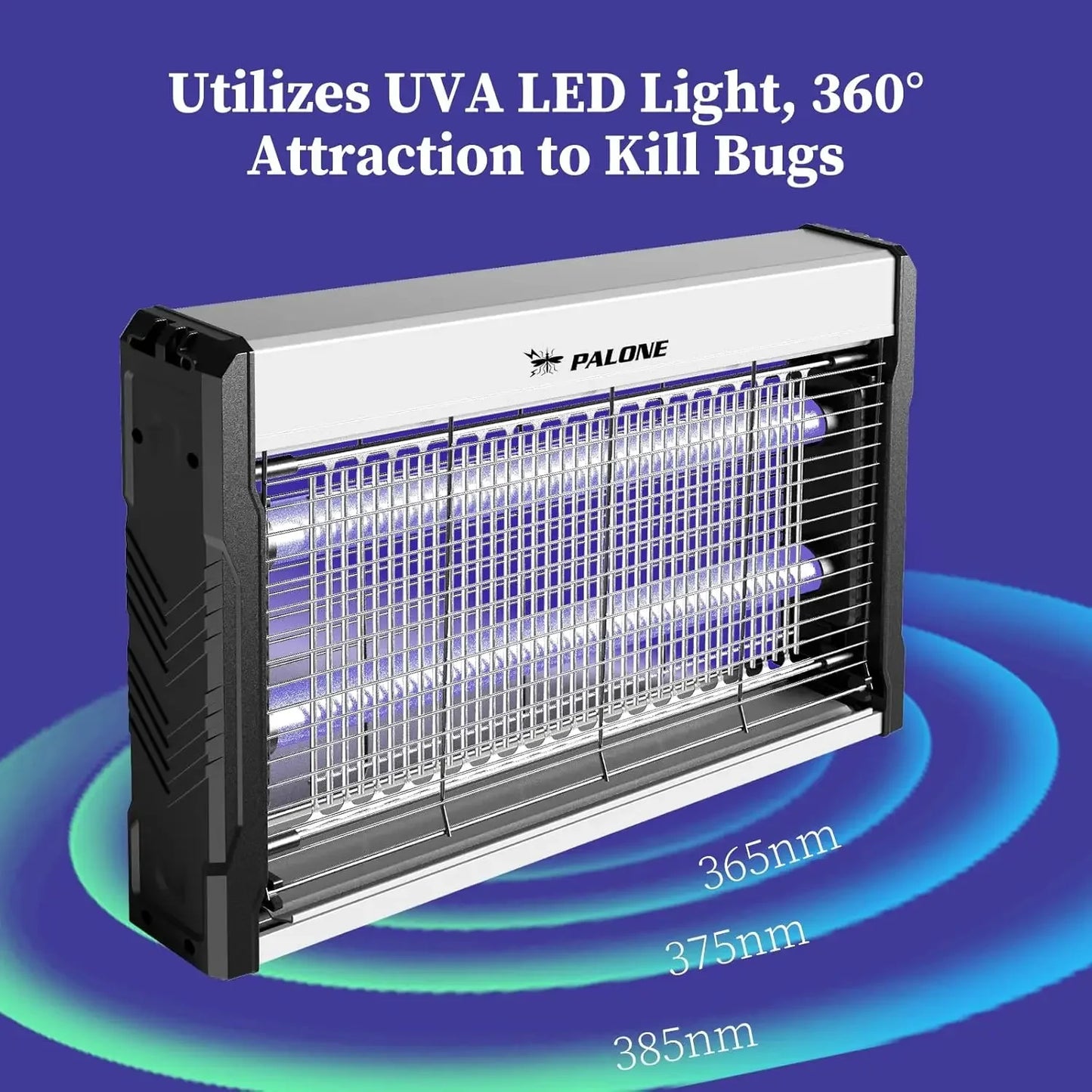 Electric Bug Zapper 3200V Indoor Insect Killer with Hanging Chain & Removable Tray – High-Voltage Mosquito Zapper for Home & Office