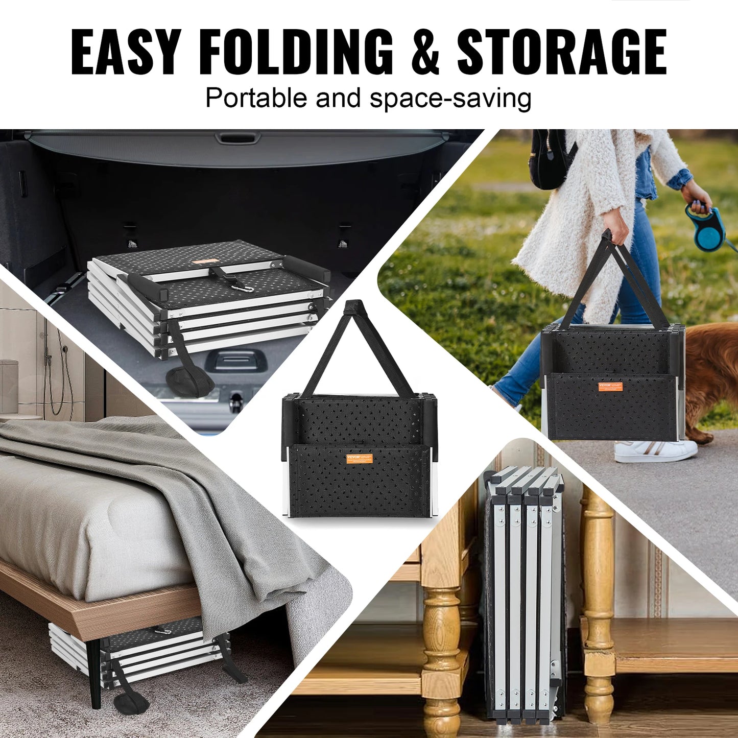 Portable Aluminum Folding Dog Stairs