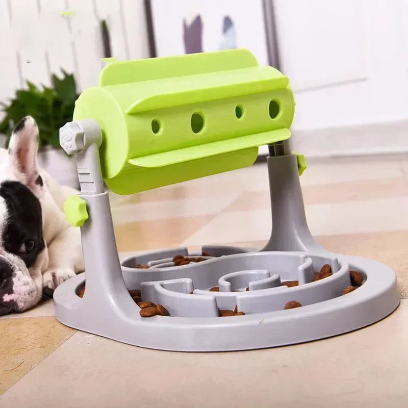 Interactive Dog Puzzle Roller Toy – Treat Dispensing Food Puzzle for Dogs & Cats, Fun and Engaging Pet Feeder Toy