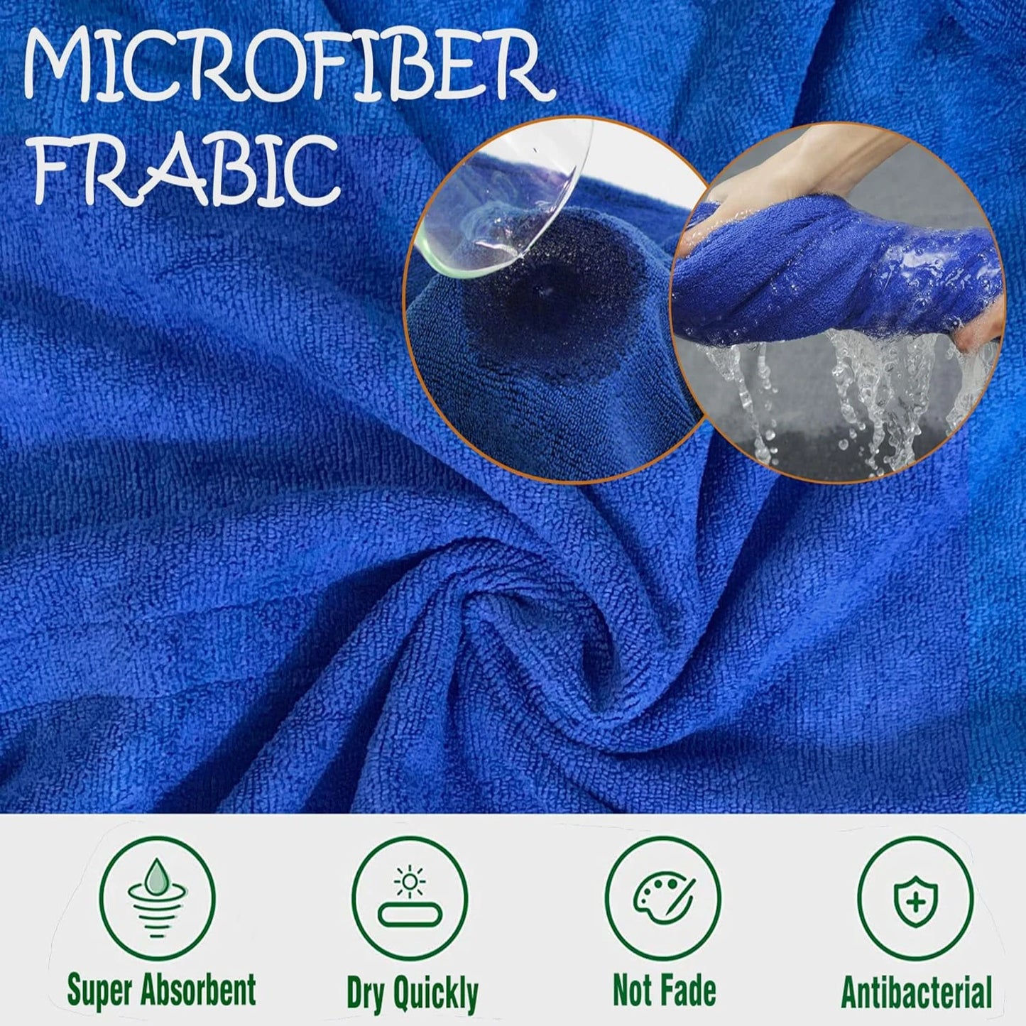Super Absorbent Microfiber Pet Towel / Robe - Adjustable Collar & Belly Strap