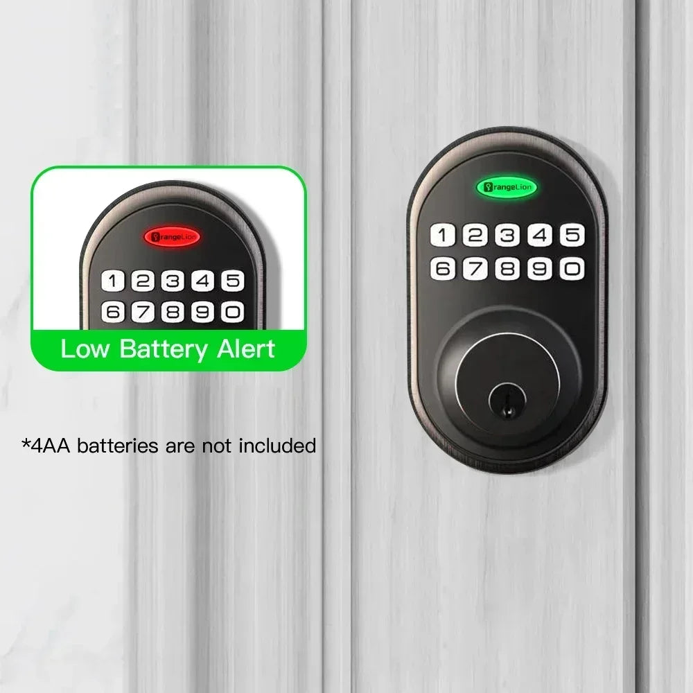 EUUKAIHG Keyless Entry Door Lock – Smart Deadbolt with Keypad, One-Touch Lock/Unlock, Auto-Locking & Backup Key Access – Secure Electronic Lock for Home or Office