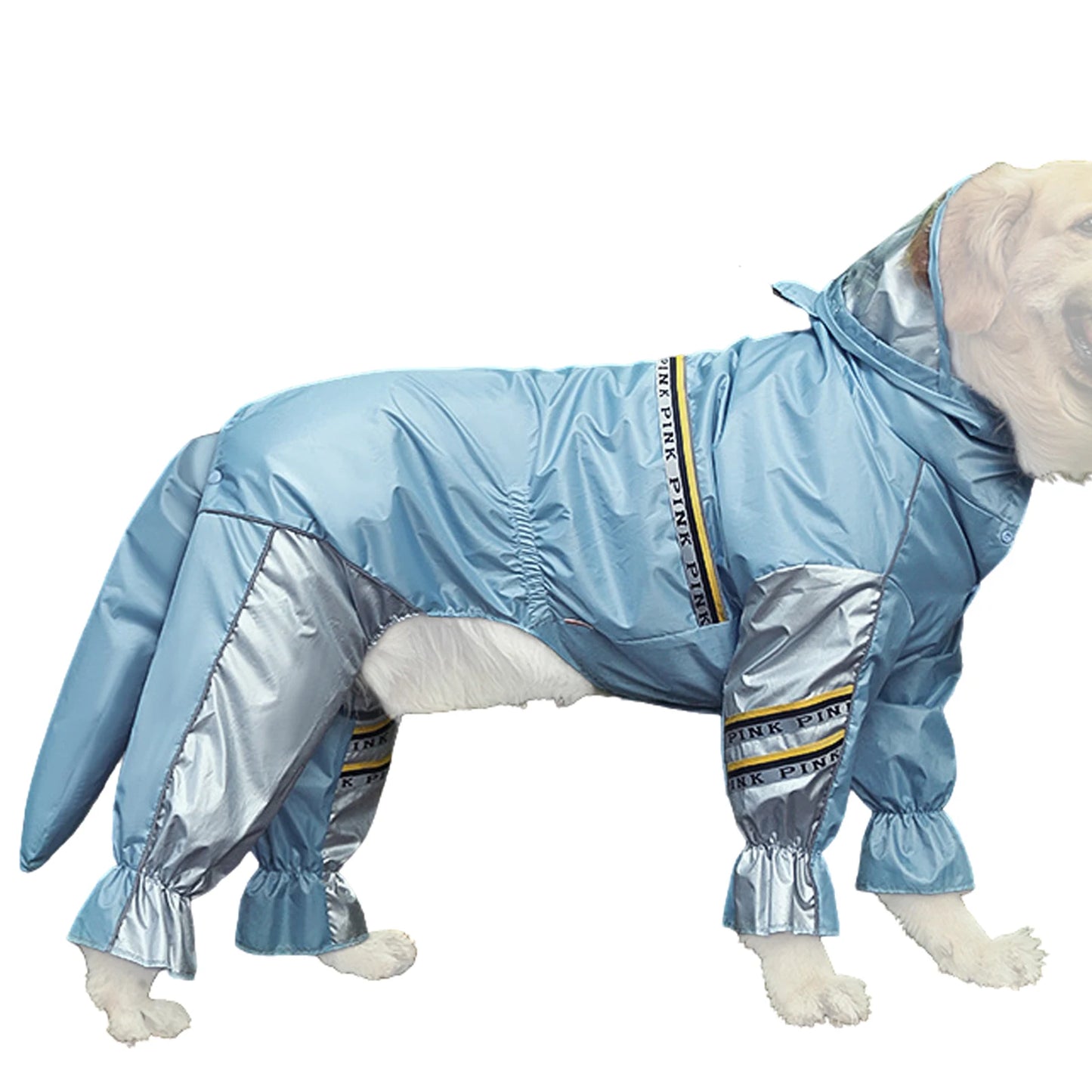 Waterproof Dog Raincoat – Adjustable, Lightweight Pet Jumpsuit with Hood