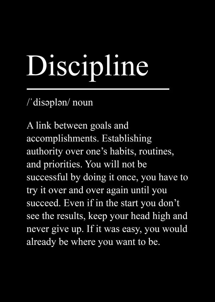 Black Minimalist Inspirational Phrases Poster – Success, Focus, Patience Definition Canvas Wall Art for Home & Office Decor