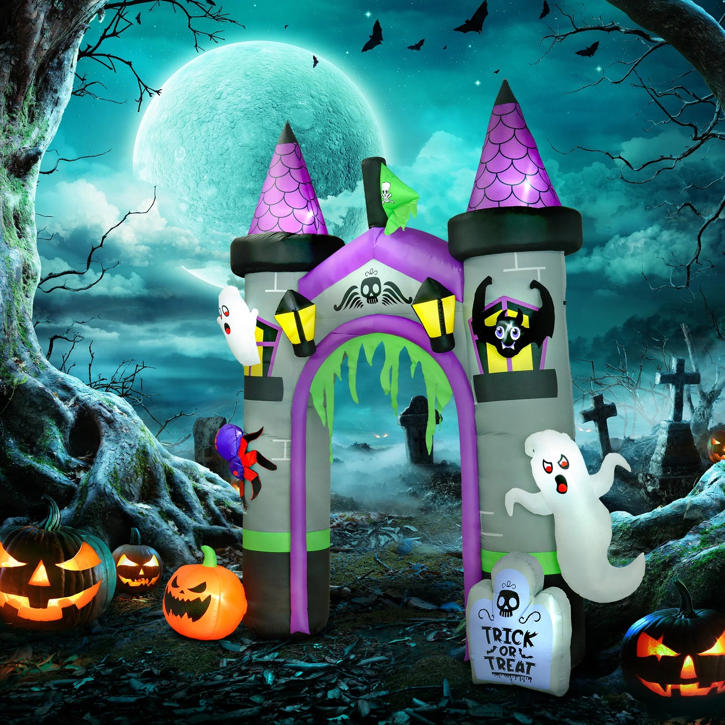 12FT Large Halloween Inflatable Archway – LED Lighted Outdoor Yard Display