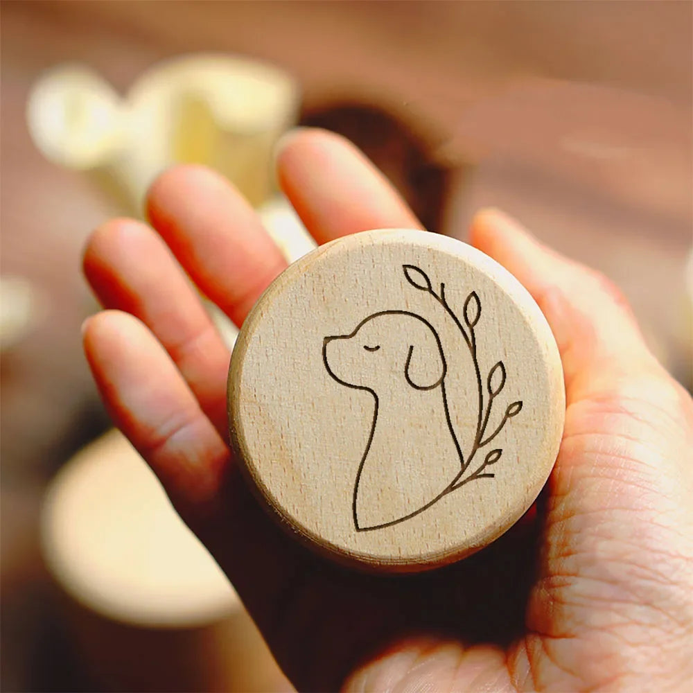 Dog Printed Wooden Carved Dog Memorial Box - Urn Memorial Gift for Dog Lovers