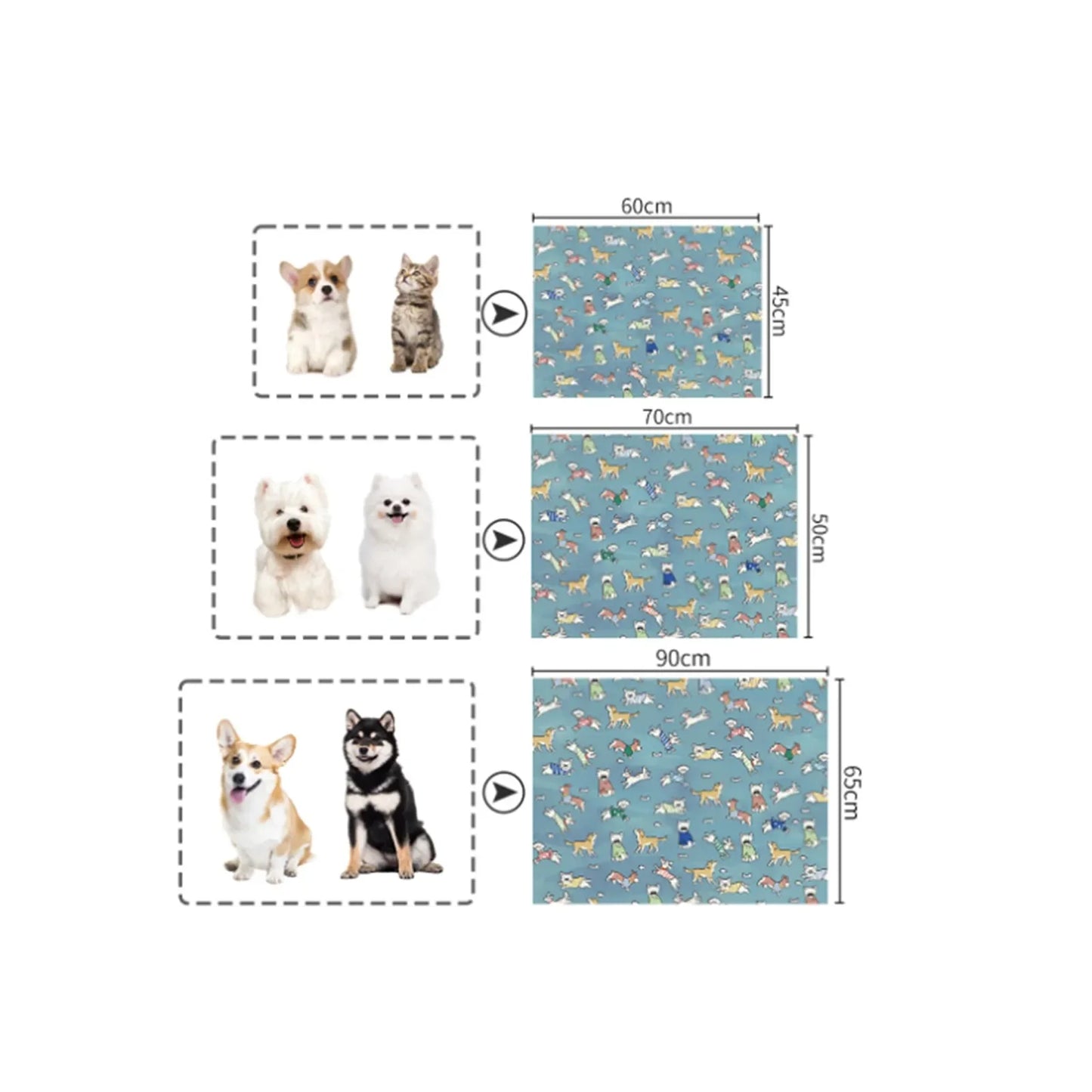 Washable Pet Cooling Ice Pad – Reusable Ice Silk Mat for Dogs & Puppies, Urine-Resistant Training & Car Seat Protection