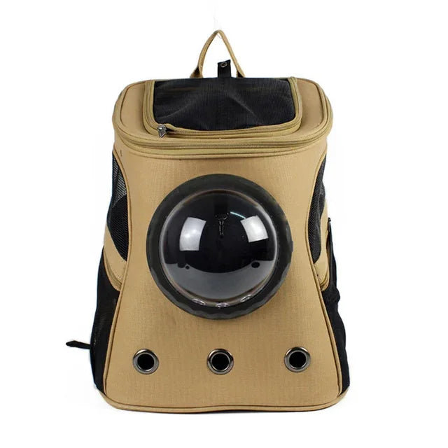 Large Pet Backpack Carrier with Space Capsule Window – Breathable & Portable Travel Bag for Cats and Small Dogs