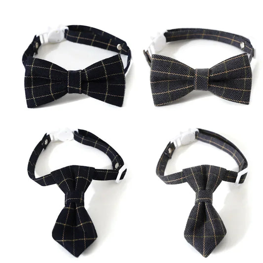 Adjustable Breakaway Cat Collar with Bell – Cute Bow Tie Kitten Collar for Cats & Small Dogs – Pet Accessories for Puppies & Kittens