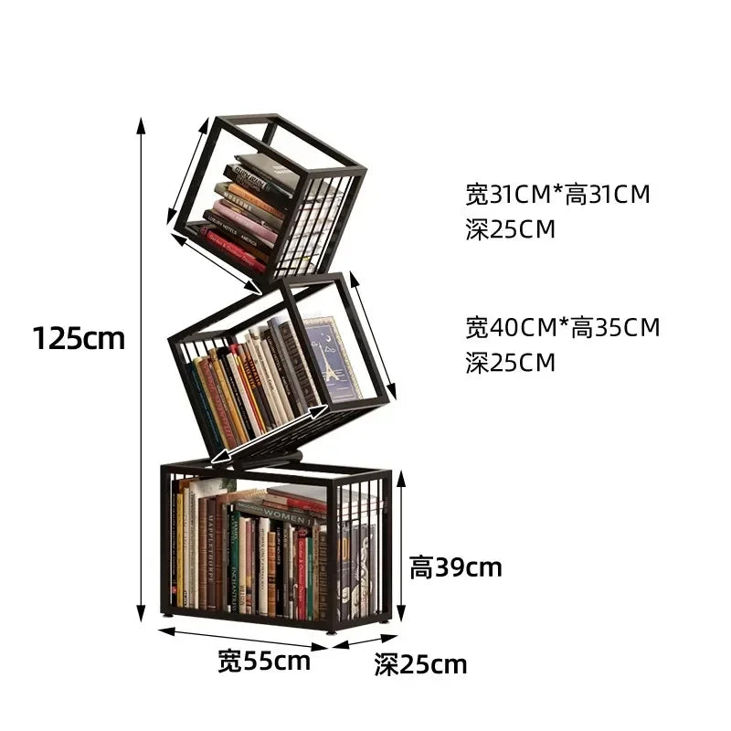 Rotating Boxes Bookshelf  / Storage Rack