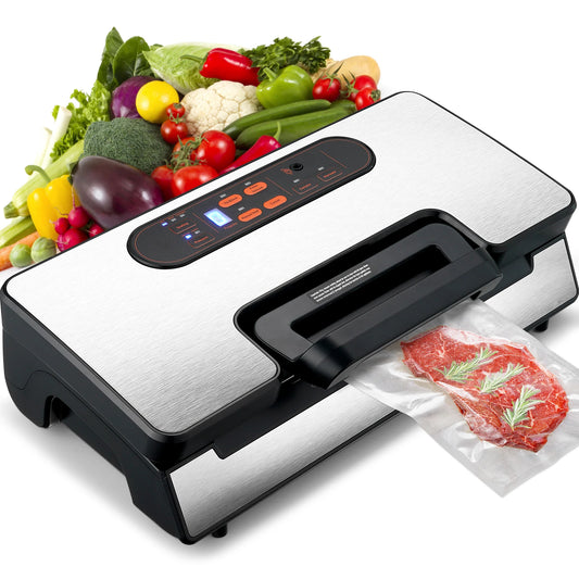 SucceBuy 90Kpa 130W Vacuum Sealer Machine – Food Packaging System with 10 Free Vacuum Bags – Household Kitchen Food Preservation & Storage