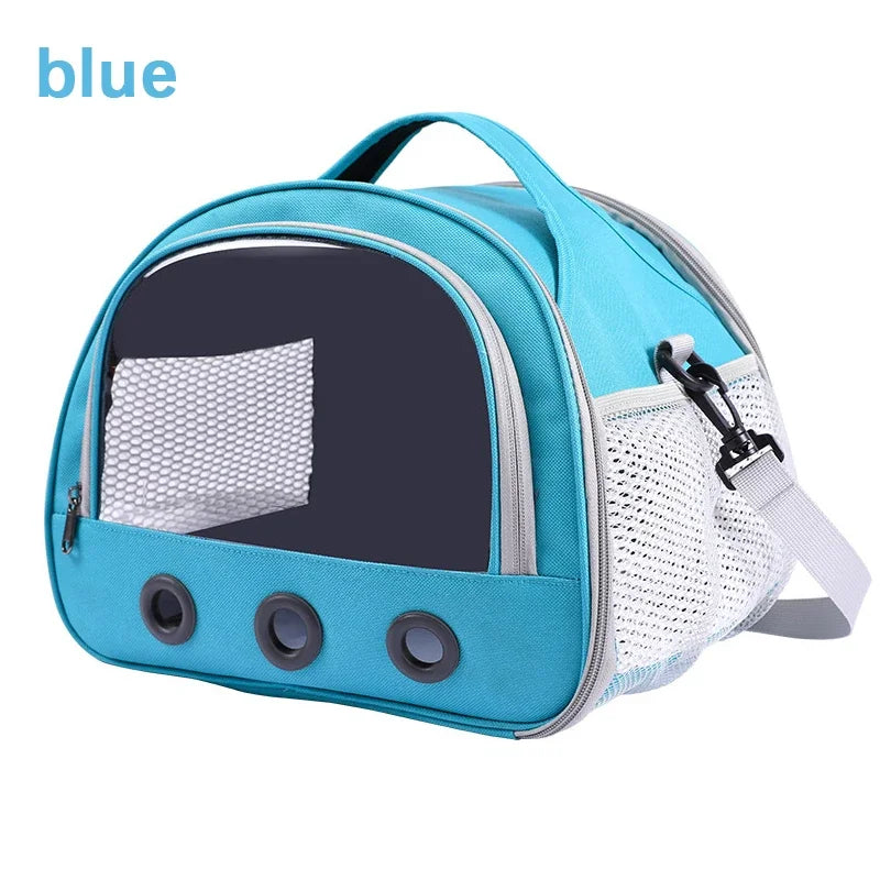 Foldable Pet Carrier Backpack – Portable Travel Bag with Cotton Cushion for Cats, Dogs, Birds & Rabbits | Anti-Suffocation, Airline-Approved