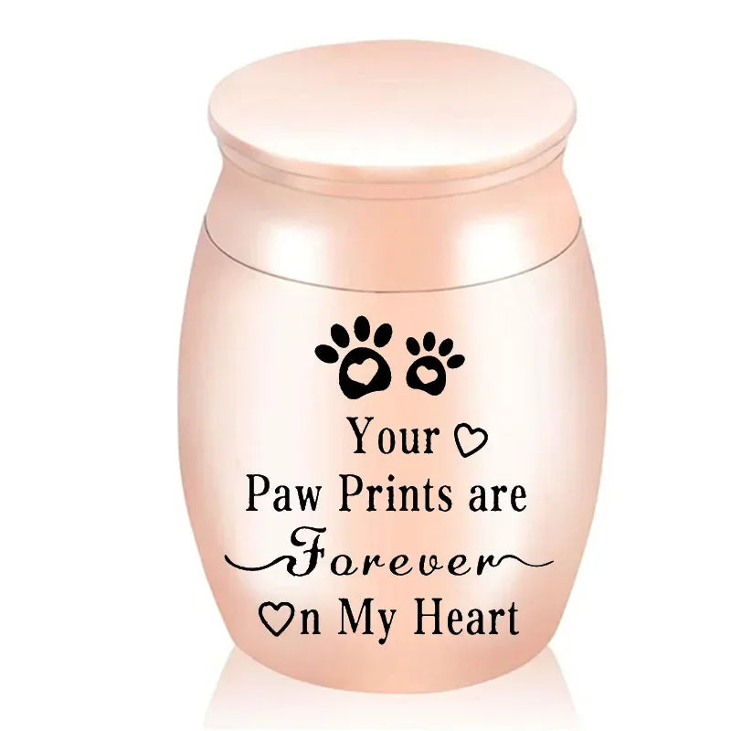 Pet Urn for Dogs & Cats – Decorative Metal Cremation Urn, Portable Memorial Keepsake for Pet Ashes