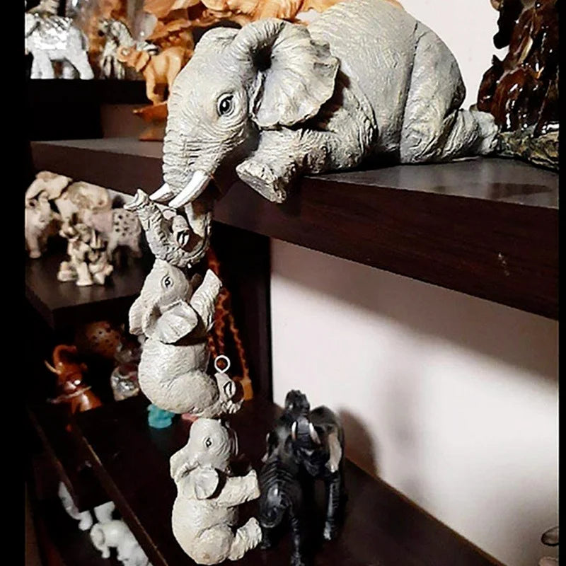 3pcs/set Elephant Resin Figurines
