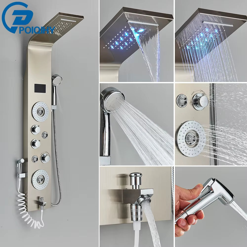 Shower Faucet & Bath Mixer Tap – Bathroom Shower Panel System with Handshower - Pick your Color