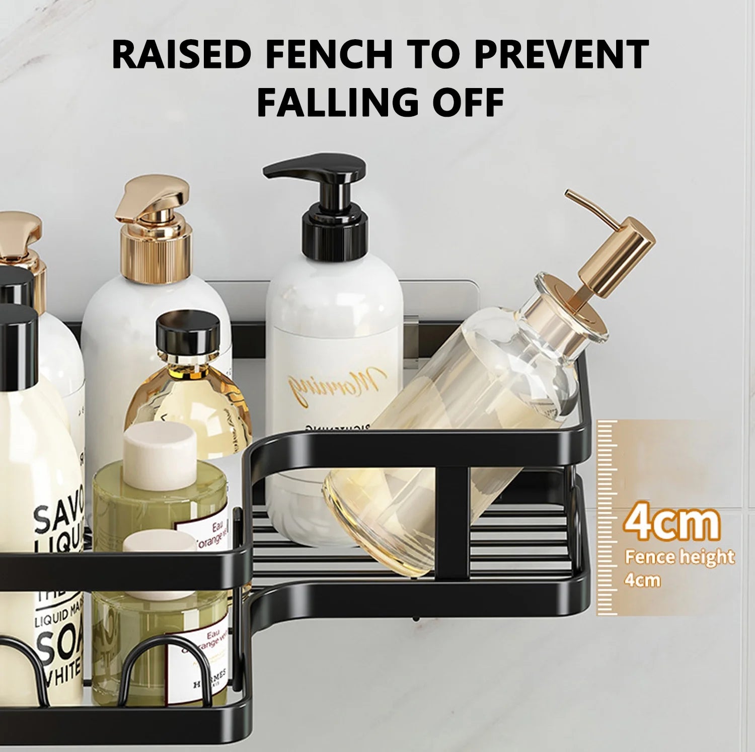 5-Piece Corner Shower Caddy Organizer – Wall-Mounted Rustproof Stainless Steel with Soap & Toothbrush Holder