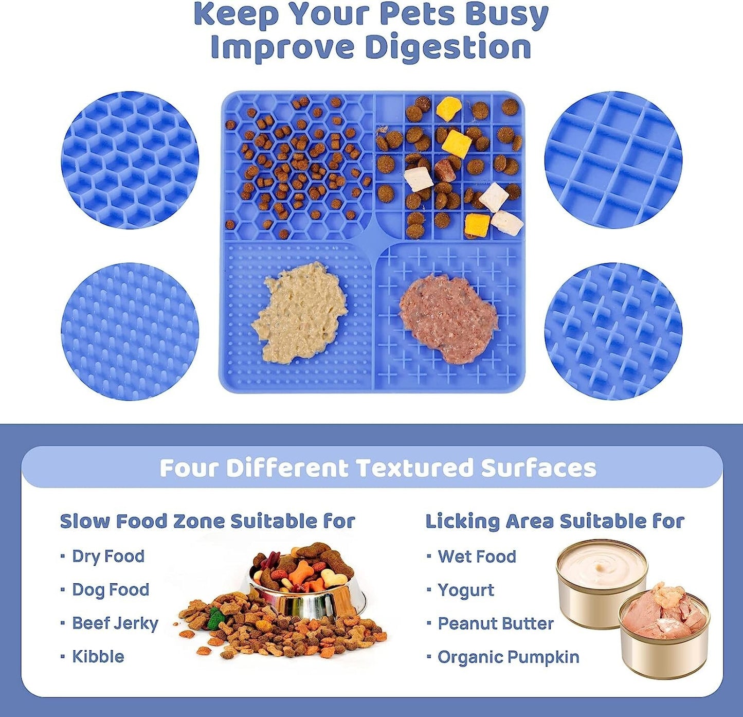 Dog Slow Feeder & Licking Mat Set – Premium 2-Pack Lick Pads for Healthy Mealtime
