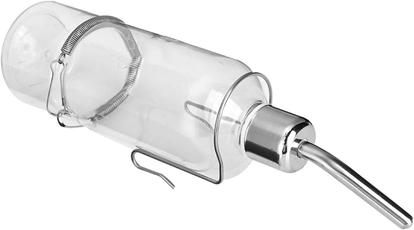 Automatic Pet Water Dispenser – 180ml Transparent Nipple Bottle with Stainless Steel Ball for Birds, Hamsters & Small Pets