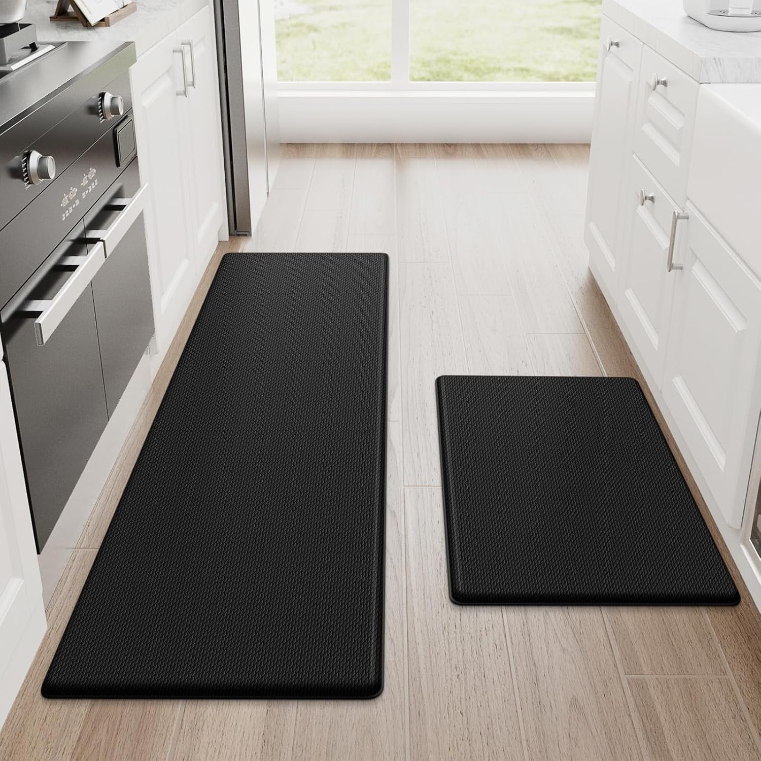 Steprite Anti-Fatigue Kitchen Mats – 2-Pack Cushioned Kitchen Rugs