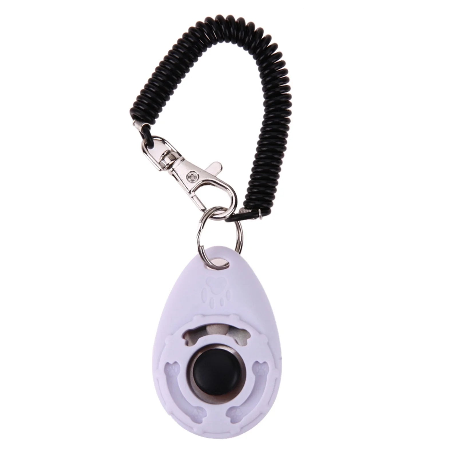 Dog Training Clicker with Wrist Lanyard – Big Button Pet Behavioral Training for Dogs, Cats, Birds & Horses, White
