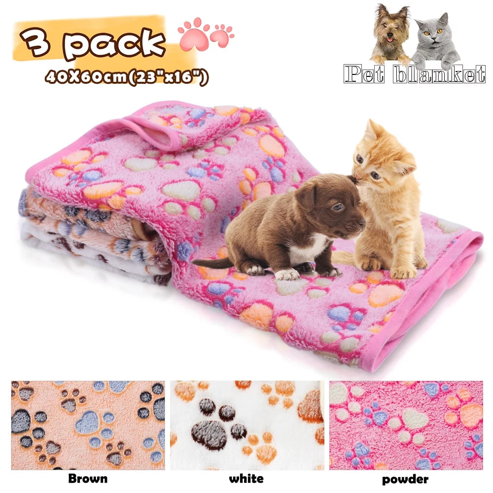 Premium Fleece Pet Blanket – Super Soft Fluffy Flannel Throw for Dogs & Cats, 23" x 16"