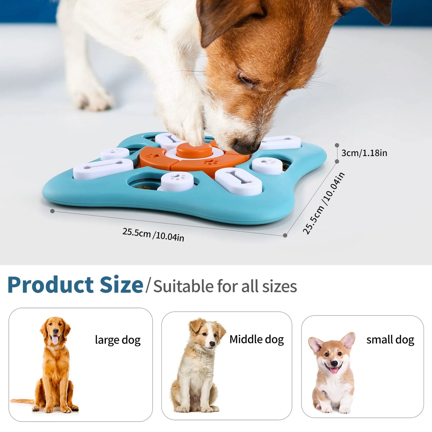 Interactive Dog Puzzle Toy – Treat-Dispensing Enrichment Toy for Brain Stimulation & IQ Training