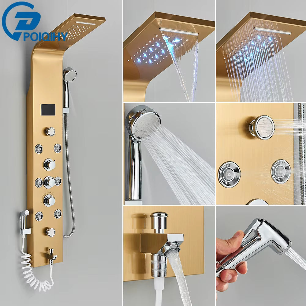 Shower Faucet & Bath Mixer Tap – Bathroom Shower Panel System with Handshower - Pick your Color