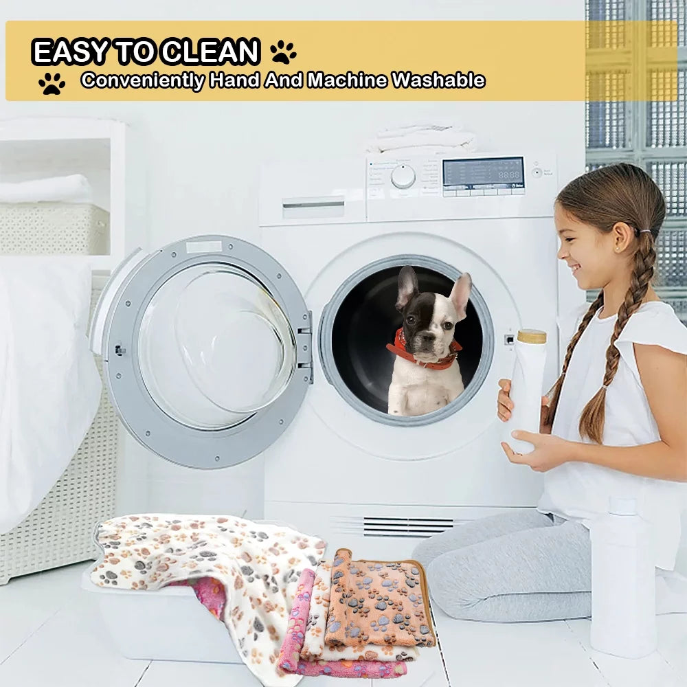Premium Fleece Pet Blanket – Super Soft Fluffy Flannel Throw for Dogs & Cats, 23" x 16"