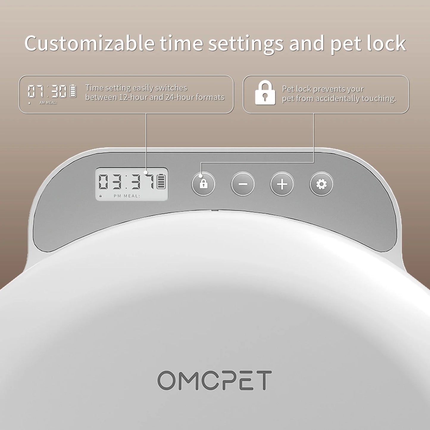 Automatic Cat Feeder – Refrigerated Wet & Dry Food Dispenser with 4 Timed Meals, 2 Ice Packs, White