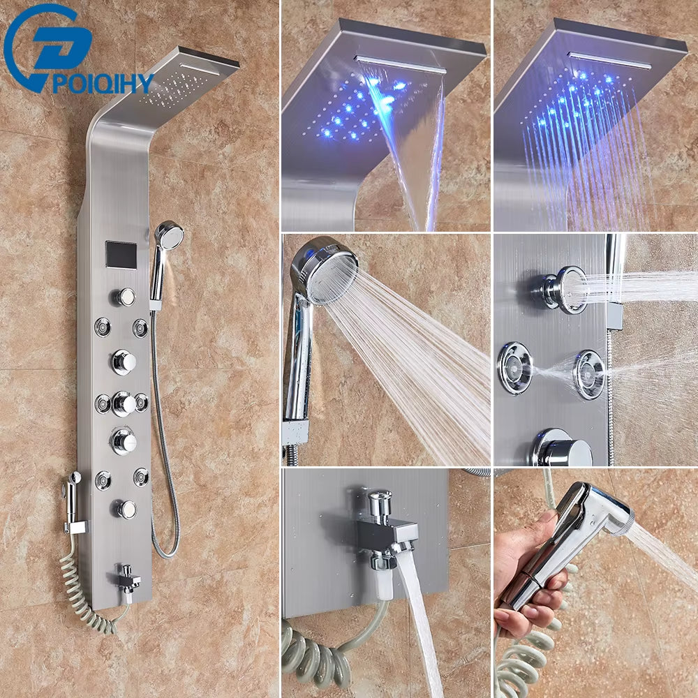 Shower Faucet & Bath Mixer Tap – Bathroom Shower Panel System with Handshower - Pick your Color