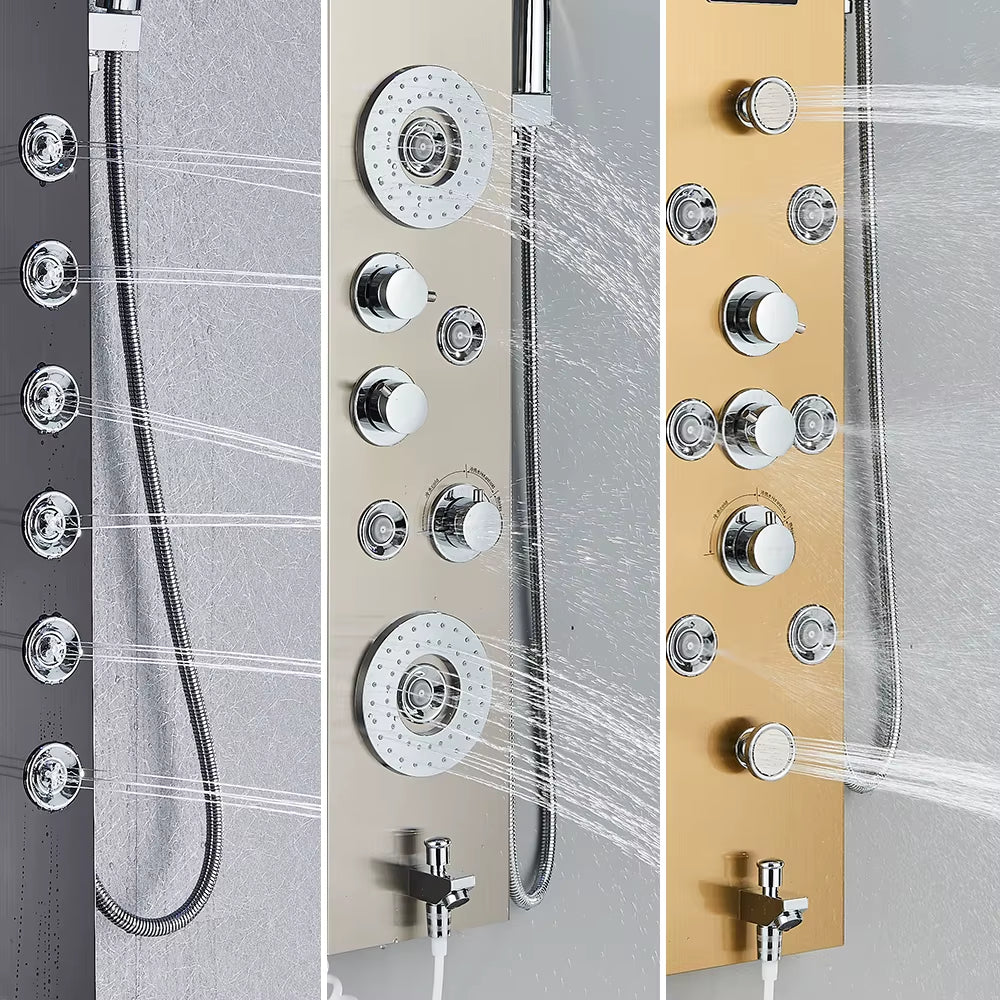 Shower Faucet & Bath Mixer Tap – Bathroom Shower Panel System with Handshower - Pick your Color