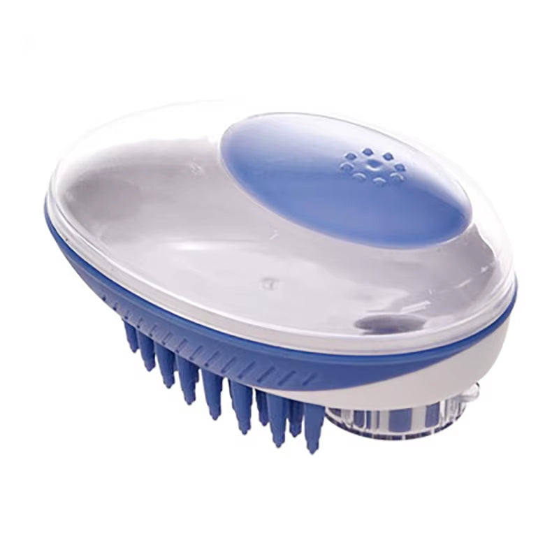 2-in-1 Pet Bath Brush – Silicone Grooming & Massage Comb for Dogs & Cats