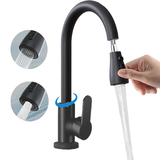 Stainless Steel Kitchen Faucet – Pull-Down Sprayer Sink Faucet