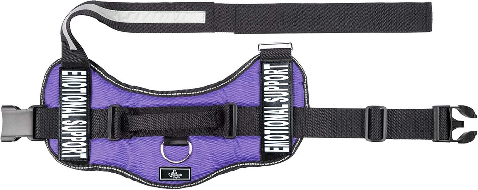 Emotional Support Dog Vest – Adjustable K9 Harness with Removable ESA Patches, Purple (Girth 12”-16”)