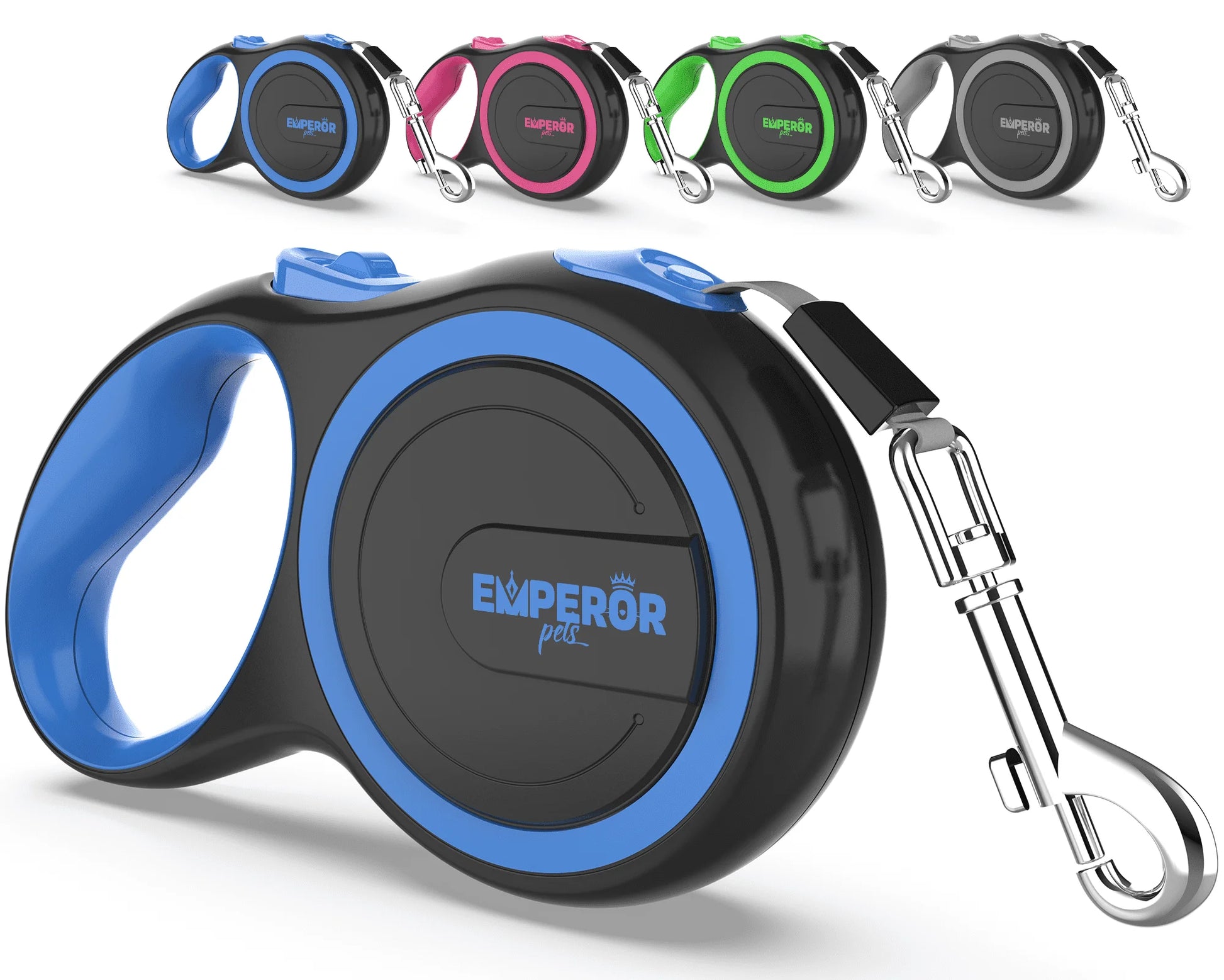 16 Ft Retractable Dog Leash for Small Dogs – Heavy-Duty Leash for Pets up to 44 lbs, Blue