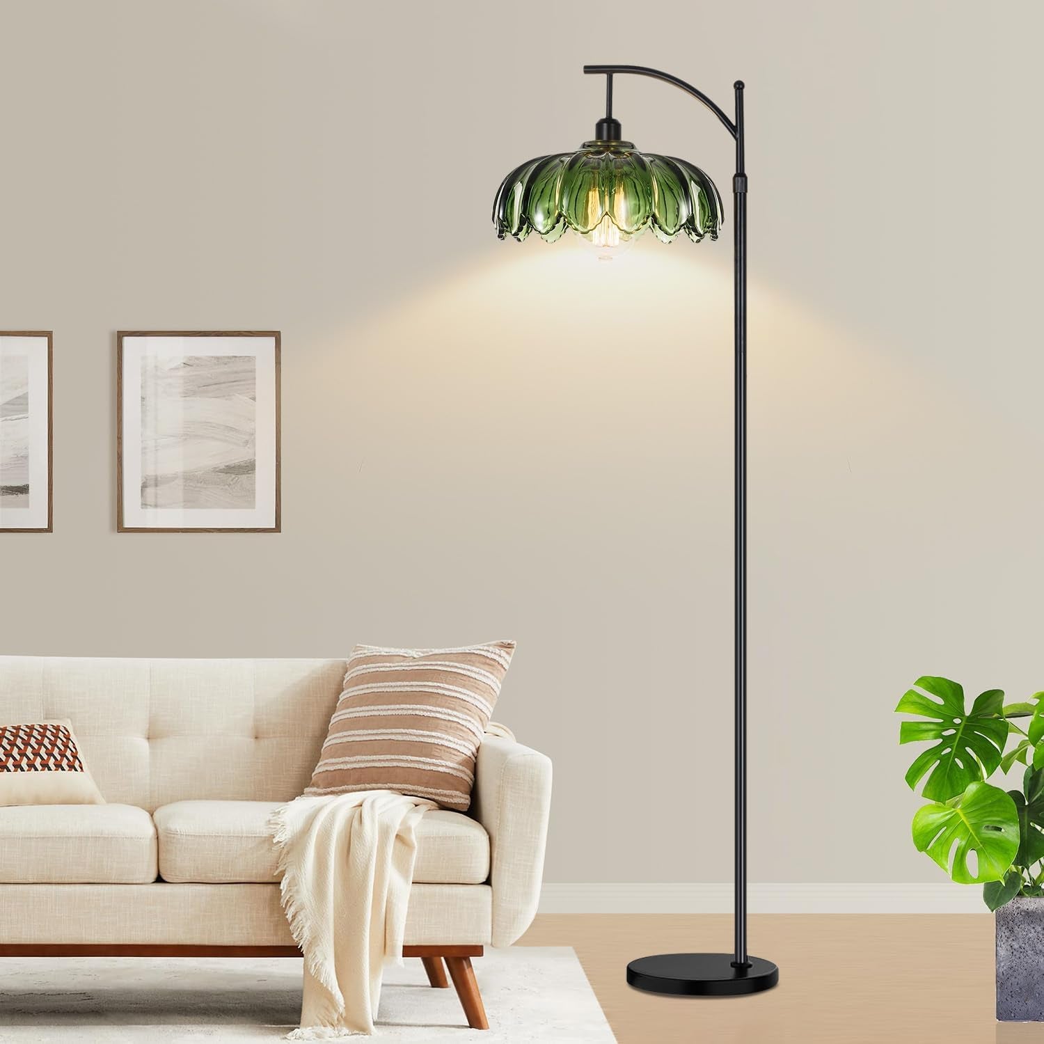 Gold Floor Lamp – Modern Standing Lamp for Living Room & Bedroom