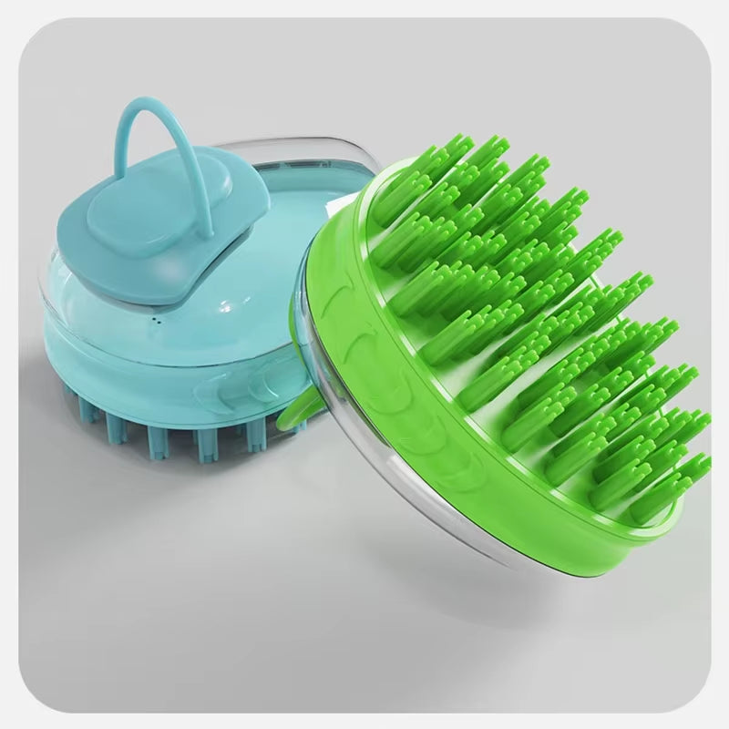 2-in-1 Pet Bath Brush – Silicone Grooming & Massage Comb for Dogs & Cats